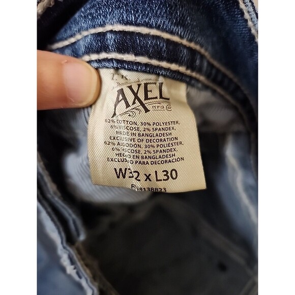 TK Axel Slim Bootcut Jeans Mens 32x30 Blue Medium Wash Stretch NEW - Picture 8 of 9